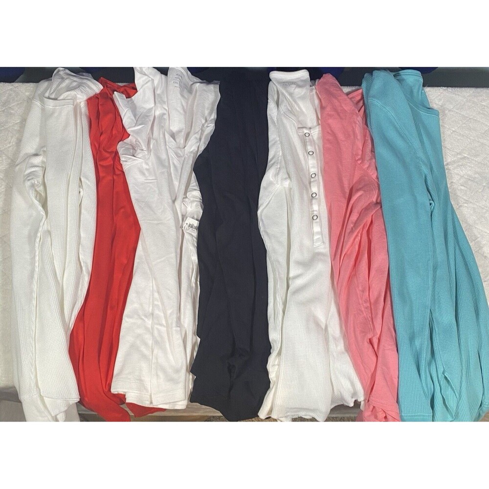 Old Navy Women's Sz 2X Lot of 7 Shirts Thermal Long Sleeve Short Sleeve All NWT